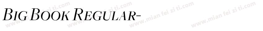Big Book Regular字体转换